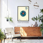 Podafu Japanese Wall Art - Retro Music Poster - Modern Ukiyo-e Decor for Bedroom & Living Room, Unframed Canvas Print, 14" x 11"