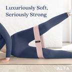 ALTA Booty Bands for Women - Premium Non-Slip Fabric Resistance Bands for Working Out - Cloth Resistance Bands for Legs, Fabric Exercise Bands, Leg Bands for Working Out Women, Looped Hip Bands Set