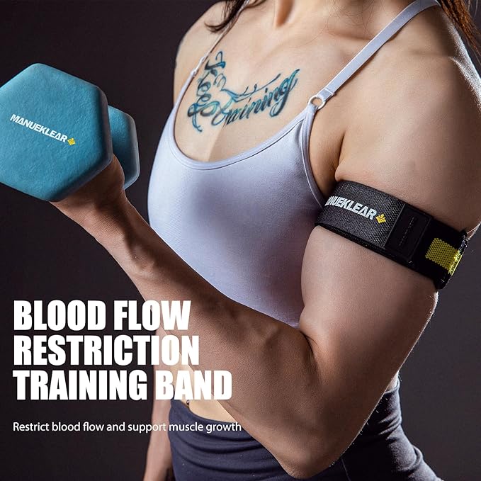 MANUEKLEAR Blood Flow Restriction Bands for Women Glutes Leg, Booty Bands for Women Butt Lift, BFR Occlusion Thigh Bands for Workout Squat Hip Building