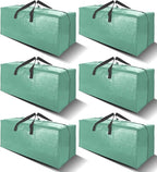 6 Pack Heavy Duty Extra Large Moving Bags W/Backpack Straps - Strong Handles & Zippers, Storage Totes For Space Saving, Fold Flat, Alternative to Box and Bin (40 gal, Teal)