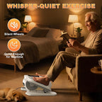 Mini Under Desk Elliptical Low Impact Electric Leg Exerciser As Seen on TV While Sitting for Seniors with Non-Slip Mat Quiet & Portable for Home and Office