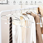 ELONG HOME Plastic Hangers - 50 Pack, Non Slip Slim Coat Hangers, Heavy Duty, 17.1" for Women/Men Clothes