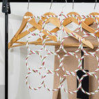 BESPORTBLE Foldable Scarf Hanger with Rings Multi-Functional Belt and Shawl Organizer Rack for Closet Storage Space-Saving Foldable Design and Strong Load-Bearing Scarf Organizer and Ties