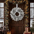 LEIFIDE 4 Pcs Width Adjustable Wreath Hanger for Front Door 1.5-3.78" Large Over the Door 4th of July Decoration Hook 20 Lbs Capacity(White)