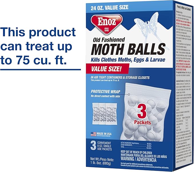 Enoz Old Fashioned Moth Balls - 24 oz.