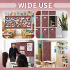 Hahafelt 1.3x39 ft Fabric Bulletin Board Roll Reusable Waterproof Erasable Bulletin Board Wrinkle Resistant Non-Woven Fabric Roll for Background Decor DIY Craft(Brown,Brown Brick)
