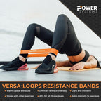 Power Systems Versa Loop Resistance Bands, 10-Pack – Color-Coded Exercise Bands for Workout, Strength Training, Physical Therapy