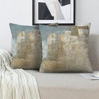 Grey and Beige Abstract Art Contemporary Pillow Cover, Modern Neutral Decorative Throw Pillows Cushion Cover for Bedroom Sofa Living Room 20 x 20 Inch Set of 2