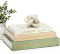 JARLINK Aesthetic Decorative Books, Set of 3 Linen Faux Books for Coffee Table, Bookshelf or Mantle Decor, Stylish Book Storage Boxes for Home Decor, Photo Organization, and Keepsake Storage,Sage
