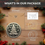 Jabihome Christmas Ornaments 2025, Exchange for Women, Men, Collectible Dated Year Ornaments for Tree, Unique Acrylic Suncatcher, Printed Stained Glass Effect Decor (Swirl Pine)