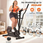 Elliptical Exercise Machine for Home Use, Elliptical Machine with Hyper-Quiet Magnetic Drive System, 14-Level Resistance Adjustment, 15.5IN Stride, 300LBS Weight Capacity, Tablet Holder