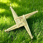 Enrichoice st brigid cross and Wooden cross set Woven Cross | Authentic Handmade Irish Blessing Art | Eco-Friendly for wall decor