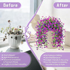 Fake Artificial Hanging Flowers for Outdoor Spring Decor 2PCS Faux Silk Flowers Plants for Outdoor Outside Planter UV Resistant Daisy for Porch Front Door Patio Balcony Yard Decor