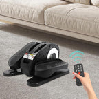 Under Desk Elliptical, 2 in 1 Ellipse Leg Exerciser for Seniors Adults 5Gear Electric Seated Pedal Exerciser W/Anti-Slip Pads Quiet Elliptical Machine with Remote Control for Home
