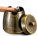 Cigar Ashtray with Lid for Outdoors Outside Patio Home Retro Decor,Large Cigar Holder Ash tray Outdoors,Cigar Accessories Gift for Men Dad Husband Boyfriend-Small