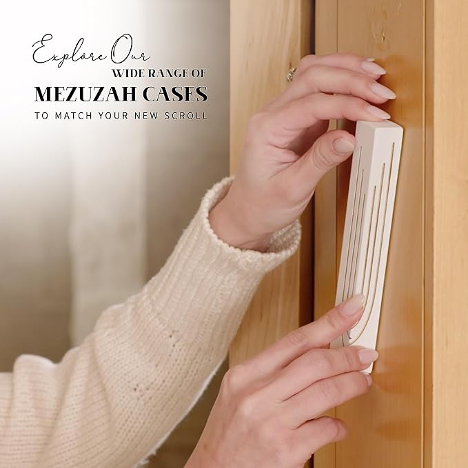 SURI Kosher Scroll for Door | 5" (12cm) Hand-Written by Certified Jewish Rabbi (Sofer Stam) | 100% Kosher Scroll for Mezuzah, Made in Israel | Parchment Shema Prayer Klaf| Fits 6" Mezuzah Case