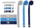 Beginner Bands Set of 6 by Justin Agustin – Specifically Designed for Total Beginners – Gentle Exercise Bands for Seniors & Limited Mobility – Soft Fabric – Home Gym Equipment. Incl. Door Kit & Bag