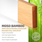 6 Pack Bamboo Drawer Dividers - 17" to 21.5" Expandable Adjustable Drawer Organizer for Kitchen Utensils, Large Drawer Divider, Clothes, Dresser, Bedroom, Bathroom, Desk Drawer Separator Set (White)