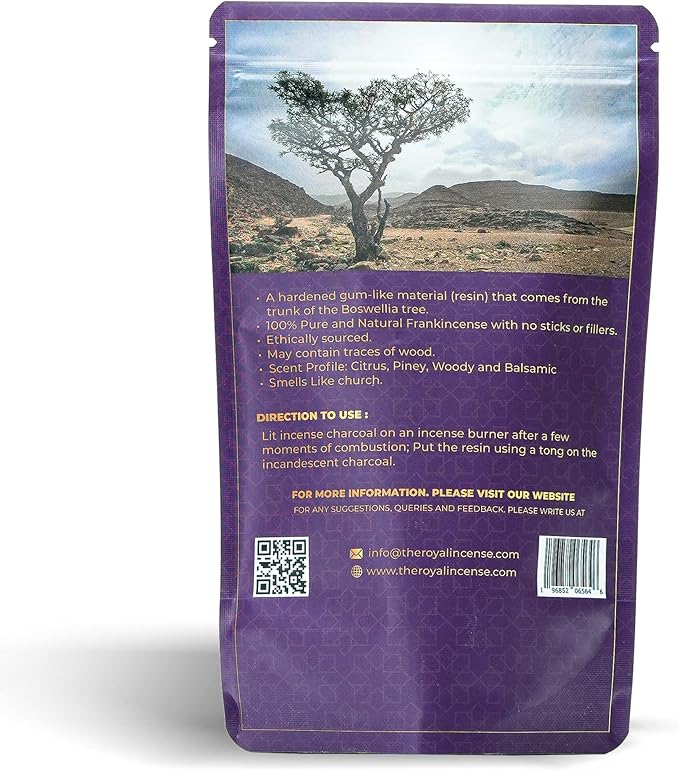 Frankincense Resins | Boswellia Sacra Frankincense Incense |Chruch Incense Olibanum Gum Bulk |Luban 100 Grams (3.5 Ounce)