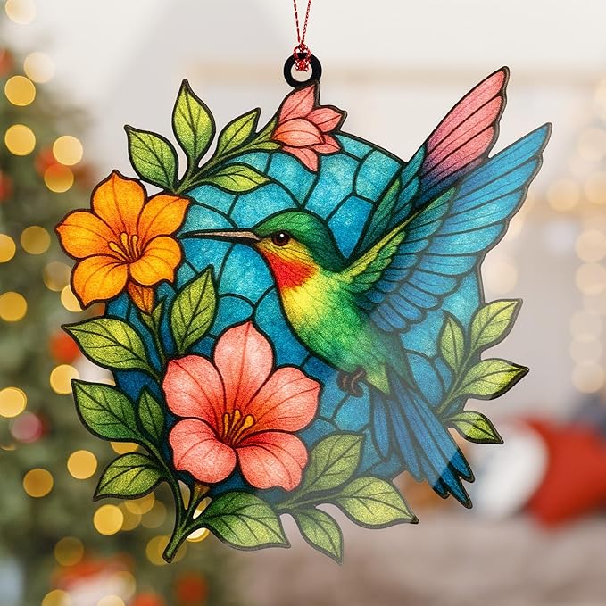 Hummingbird Gifts for Women - Christmas Ornament 2026 - Beautiful Christmas Ornaments Decorative Hummingbird with Meaningful Story Card Humming Bird Valentines Birthday Teacher Gift