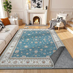 Waterproof Rug Pad, Thick 4x6 ft Under Area Rug Carpet Pad, Non Slip Felt Rug Pads for Hardwood Floors, Keep Carpets in Place Soft and Prevent Rug from Wrinkling or Buckling