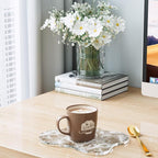 Acrylic Coaster Decorative Plates, Irregular Bar Drink Coaster,Perfect for Tabletop Protection and Accessories Display.（Fog）