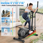ANCHEER Elliptical Exercise Machine, Elliptical Trainer for Home Gym Exercise Equipment 550Lbs Max Weight, Ultra-Silent Elliptical Machine 16 Resistance Levels Pulse Rate Grips
