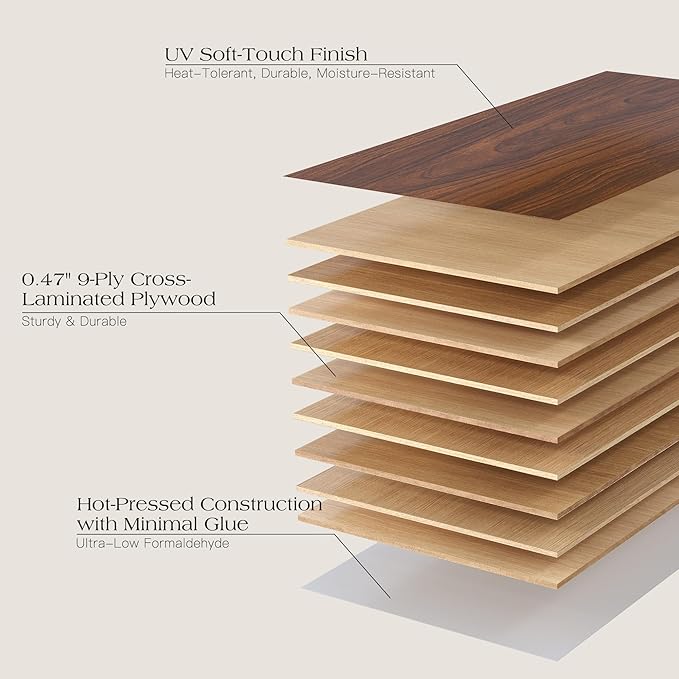 YOWOS Modern Corner Shelf, 5 Tier High Corner Bookshelf for Small Spaces, Scalloped Corner Bookshelf and Storage, Wooden Display Stand for Plants, Books and Decorations (Walnut)