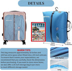 Vacuum Bags for Travel, Professional IP67 Reusable Vacuum Compression Bags for Travel Suitcases, Durable Space Saver Bag (2 PACK Blue, With Pump)