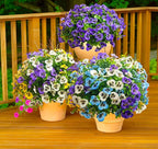 Artificial Flowers for Outdoors Fake Plants, 12pcs Fake Flowers Artificial Plants Outdoor UV Resistant,Silk Faux Flowers Shrubs Greenery Plants for Porch Garden Patio Window Box Decor
