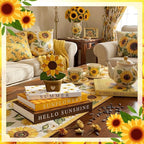 Thyle Sunflower Fake Decorative Books Wooden Sunflower Table Signs Faux Summer Decor Farmhouse Hello Sunshine Decoration Books for Summer Party Office Home Shelf Coffee Table Mantel Decor