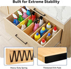 4 Pack Deep Drawer Dividers, 8" High Bamboo Expandable Drawer Organizers, 17-22" Adjustable Tension Separators, Large Drawer Dividers for Kitchen, Bedroom Dresser, Baby Nursery & Bathroom