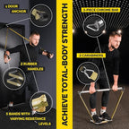 Tribe Lifting Resistance Bands for Working Out Men and Women - Set of 5 Pull Up Bands for Strength Training, Exercise Bands with Handles, Door Anchor and Bar Options for Home Gym