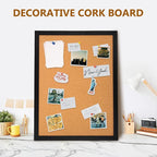 DOLLAR BOSS Cork Board for Wall 36" x 24" Bulletin Board for Wall with Black Wood Frame, Picture Display Pin Broad Vision Board for Office Home School Room Decorative Hanging 10 Pushpins