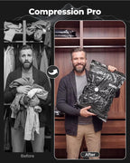 BAGSMART Travel Vacuum Seal Bags with Pump, Jumbo Vacuum Storage Bags for Clothes Blankets Comforters, Space Saver Bags for Travel, Compression Bags for Seasonal Storage-Graphite Ridge