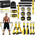 Pilates Equipment, Portable Pilates Bar Kit with Resistance Bands, Professional Adjustable Heavy Duty Squat Workout Equipment for Men, Home Gym Muscle Strength Training, Full Body Exercise