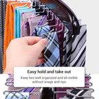 Tie Rack Hanger for Closet: Ohuhu 2 Packs 24 Folding Hooks Tie Hangers for Men Wooden Tie Holder Organizer Space Saving Necktie Storage 360 Degree Rotating Ties Belts Scarves Tank Tops-Walnut