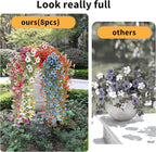 Artificial Hanging Flowers for Outdoors, 8 Pcs Fake Plant for Spring Summer Decoration, UV Resistant Realistic Silk Faux Flowers Outside Indoor Planter Porch Patio Balcony Yard Decor