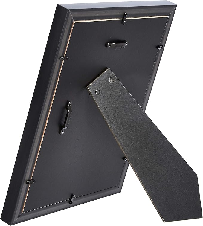 Amazon Basics Rectangular Photo Picture Frame, 8 x 10 in, Pack of 2, 11.22 x 9.21 inches, Black