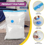 Space Bags Vacuum Storage Bags (Jumbo 48 Pack) Save 80% Space - Vacuum Bags for Comforters and Blankets, Bedding, Compression Seal for Closet Storage - Pump for Travel