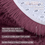 OLANLY 2x4 Machine Washable Runner Rugs for Hallway, Soft Fluffy Shaggy Bedside Rugs for Bedroom, Living Room, Indoor Floor Carpet for Kids Girls Boys, Nursery Rooms, Home Decor Aesthetic, Burgundy