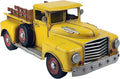 Vintage Farmhouse Yellow Truck Pickup Truck Rustic Metal Home Decor Collectible Vehicle Car Model Home Table Desktop Tabletop Gift Decoration