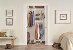 ClosetMaid ShelfTrack Wire Closet Organizer System, Adjustable from 2 to 4 Ft., With Shelves, Clothes Rods, Hardware, Durable Steel, White