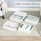 Underwear Organizer Drawer, 10 Cells Plastic Panties Drawer, Stackable Closet Organizer, Storage Box for Bras, Socks, Snacks, Grey