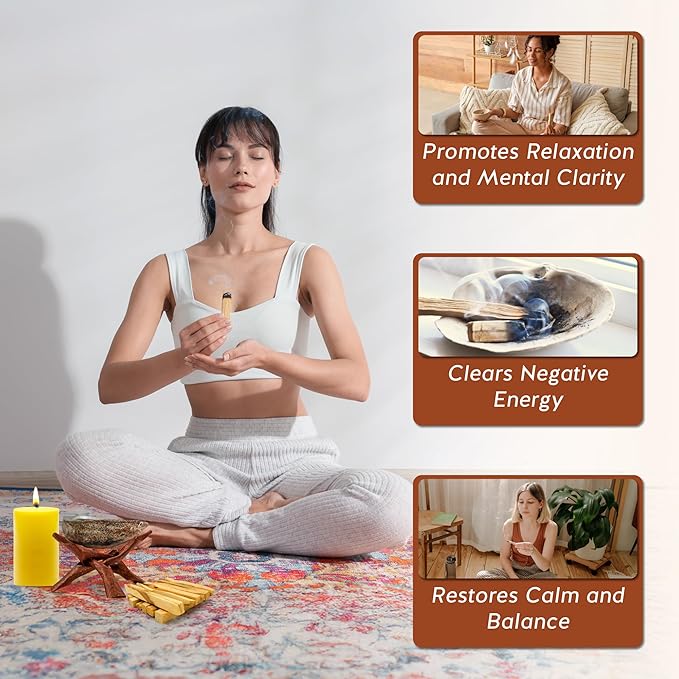 Palo Santo Sticks - Incense Sticks for Spiritual Cleansing, Stress Relief, Meditation Accessories, Home Fragrance - Sustainably Wild Harvested - Pack of 20 - Alternative Imagination