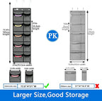 weekly clothes organizer for kids are a must have for parents,5 drawer storage organizer,Extended hook12 inches,kids clothes organizer, comes with two sets of label cards,2025 New Grey/Black