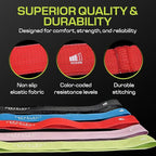 Fabric Resistance Bands for Working Out – 5 Strength Levels from Extra Light to Extra Heavy – Thick Workout Bands for Legs, Glutes, HIPS, Stretching, Strength Training with Storage Bag