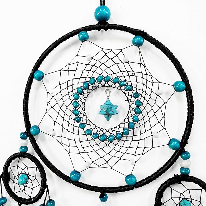 Dream Catchers for Adults Large Dream Catchers Black Dream Catcher Turquoise Wall Decor for Bedroom Adult Brown Boho Dream Catcher Wall Decor Tree of Life Suncatcher Hanging