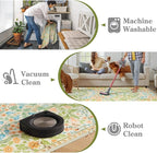 Moynesa Floral Hallway Runner Rug, Washable 2x6 Kitchen Rug Runner, Non Skid Boho Soft Bathroom Carpet Runner 6ft, Ultra Thin Botanical Throw Mat for Laundry Bedroom, Spring