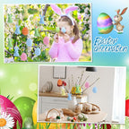 Jutom 54 Pcs Easter Egg Rabbit Ornaments Shamrock Felt Heart Hanging Ornaments Heart Shaped Clover Baubles Shamrock Egg Felt Decoration for Holiday Favor (Lovely)
